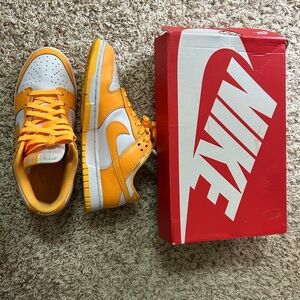 Nike Orange and White Sneakers